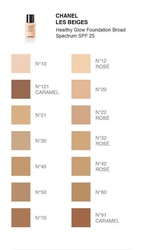 chanel foundation sephor|Chanel foundation color shade chart.